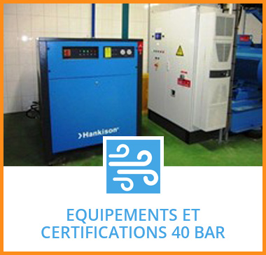 Equipements et certifications 40 bar