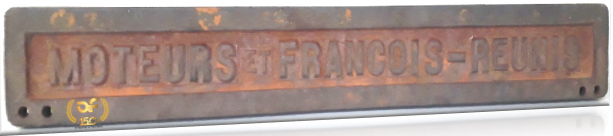  Original cast iron name plate of a”François compressor”, 19th century production. 